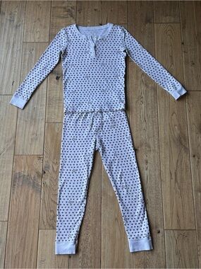 Roller Rabbit Texas Hearts Long John Pajamas Set size 8